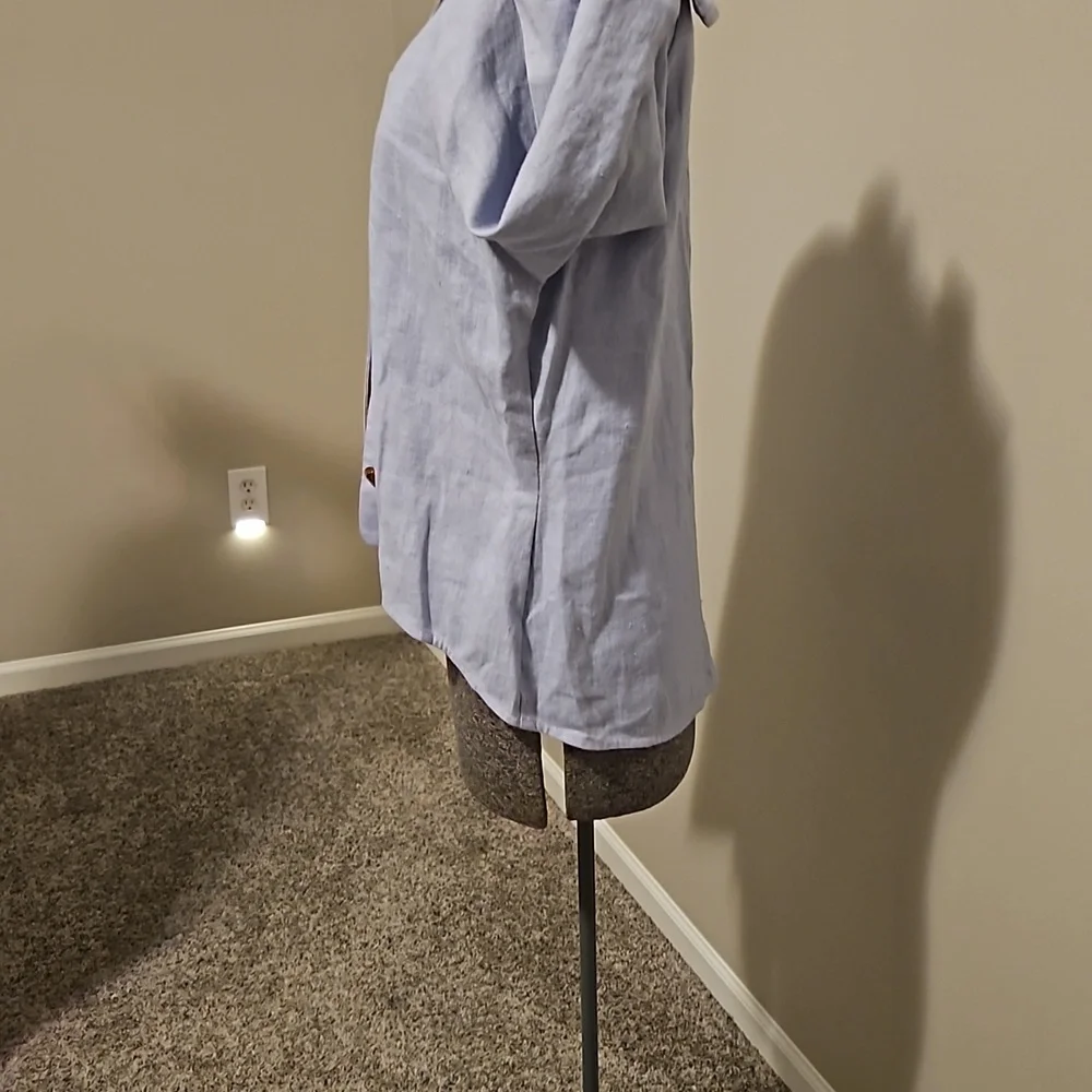Vintage Tea & Scones hi-low linen jacket